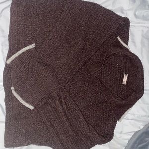 Sweater knit brown and white size large